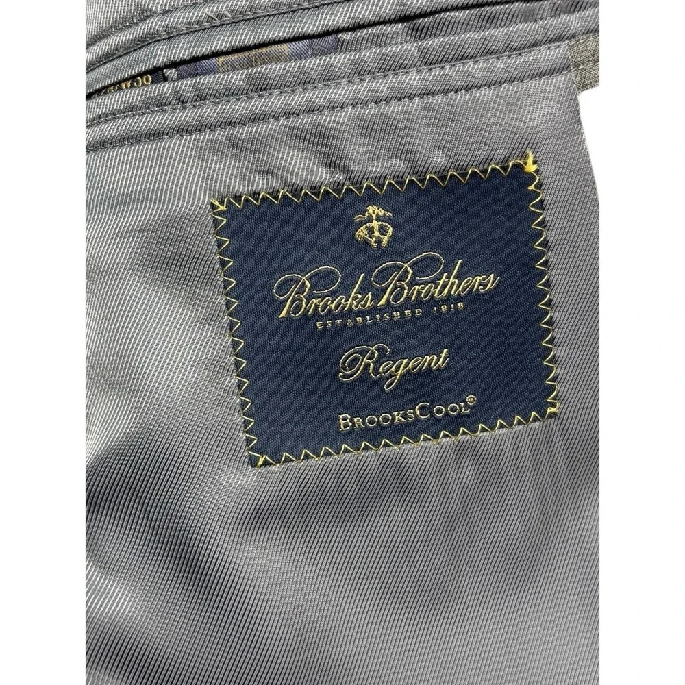 Brooks Brothers 42R 33x30 Gray Pinstripe 2pc Pant Suit Regent Brookscool‎ Canvas